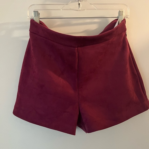 ZARA purple/pink suede shorts size M - Picture 1 of 1
